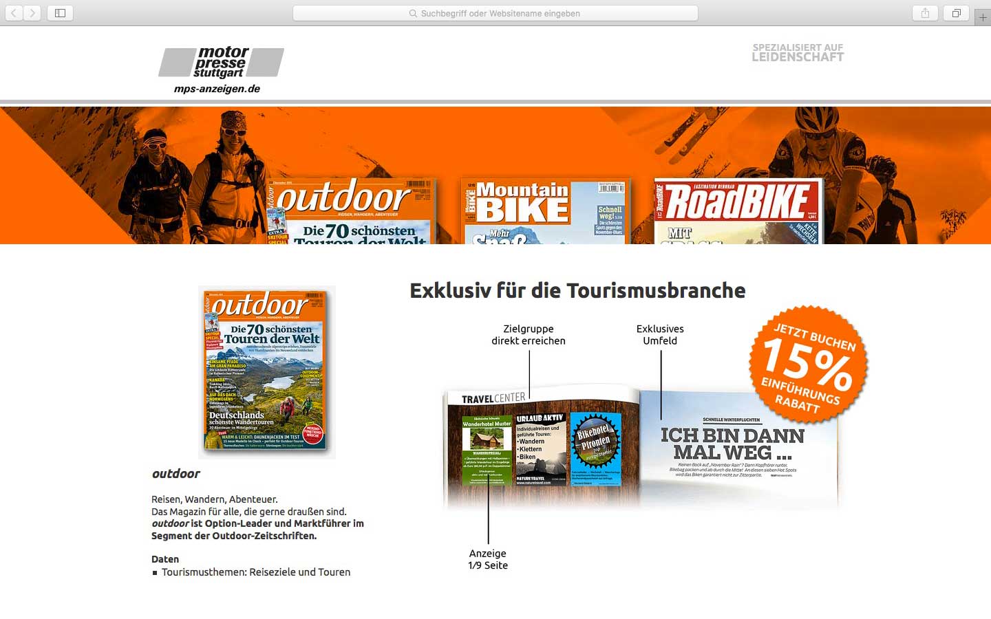 Travelcenter Motorpresse Stuttgart HTML, CSS, PHP – Adresshandling